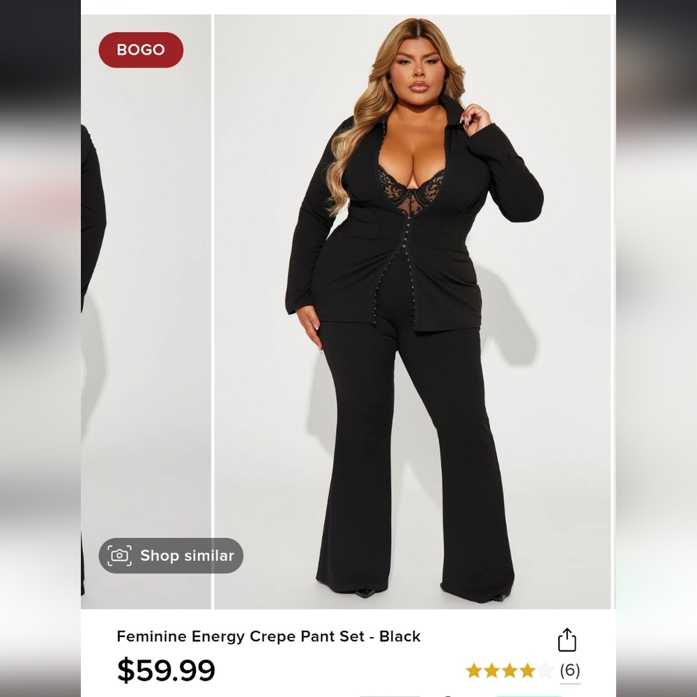 Feminine Energy Crepe Suit 🖤